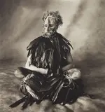 Irving Penn, Sitting Man with Pink Face, New Guinea