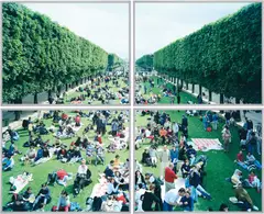 Massimo Vitali, Picnic Allée, 2000, Four chromogenic prints, Diasec mounted, printed later