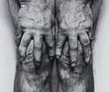 John Coplans, Self-Portrait (Hands spread on knees), 1985, Gelatin silver print