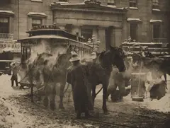 The Terminal by Alfred Stieglitz, 1893, Large-format photogravure, printed no later than 1913, mounted, sold Apr 2017