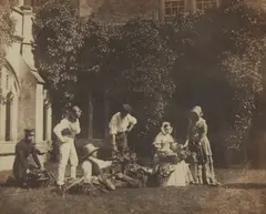 The Fruit Sellers by William Henry Fox Talbot or Calvert Richard Jones, circa 1845, Salt print, sold Apr 2017