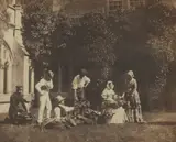 The Fruit Sellers by William Henry Fox Talbot or Calvert Richard Jones, circa 1845, Salt print, sold Apr 2017