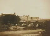 Gustave Le Gray and Auguste Mestral, Vue générale des remparts de Carcassonne, prise de l’ouest, 1851, Salt print, mounted