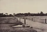 Linnaeus Tripe, The Causeway Across Vaigai River, Madura, 1858, Albumen print