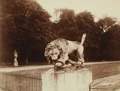 Lion, St. Cloud by Eugène Atget, circa 1920, Albumen print, sold Apr 2017