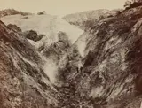 Carleton Watkins, Devils Canyon, Geysers, Looking Up, circa 1868-1870, Mammoth-plate albumen print, mounted