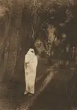 Edward S. Curtis, Waiting in the Forest, Cheyenne