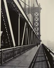 Manhattan Bridge, Manhattan by Berenice Abbott, 1936, Gelatin silver print, printed 1960s, sold Apr 2017