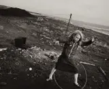 Chris Killip, Girl with Hoop, 1989, Gelatin silver print