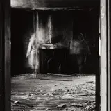 Ralph Eugene Meatyard, Untitled, (two ghosts with fireplace), 1969, Gelatin silver print
