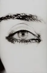 Shirin Neshat, Offered Eyes from Unveiling, 1993, Gelatin silver print with calligraphic inscriptions in ink