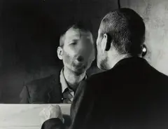 Der Fleck auf dem Spiegel den der Atemhauch Schafft (The Mark on the Mirror Made by Breathing) by Dieter Appelt, 1977, Gelatin silver print, printed later, sold Apr 2017