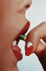 Hiro, Popping Pills, New York City, May 4, 1972, Dye transfer print, printed 1990
