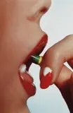 Hiro, Popping Pills, New York City, May 4, 1972, Dye transfer print, printed 1990
