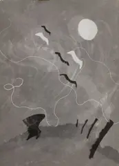 Nordisches Märchen (Nordic fairy tale) by Heinz Hajek-Halke, 1930s-1940s, Gelatin silver photogram, sold Oct 2017
