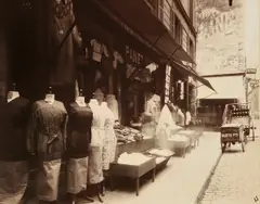 Rue Mouffetard by Eugène Atget, 1925, Printing-out-paper print, sold Oct 2017