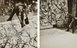 Hans Namuth, Selected Images of Jackson Pollock painting, 1950, Two gelatin silver prints