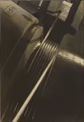 Cable Spool by Margaret Bourke-White, circa 1930, Gelatin silver print, sold Oct 2017