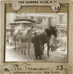 Alfred Stieglitz, The Terminus, 1893, Gelatin dry-plate lantern slide