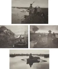 Peter Henry Emerson, Selected Images, 1886, Twenty-three platinum prints from Life and Landscape on the Norfolk Broads , each with printed tissue title overleaf