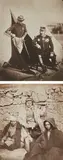 Roger Fenton, General Bosquet and Captain Dampierre and Three Croat Chiefs, 1855, Two salt prints from Photographic Pictures of the Seat of the War in the Crimea