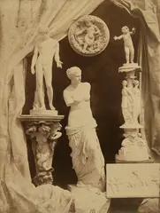 Hippolyte Bayard, Untitled (Still life with statuary), circa 1855, Albumen print