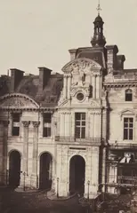 Édouard Baldus, Pavillon de Rohan, Nouveau Louvre, Paris, circa 1857, Salt print