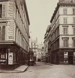 Charles Marville, Rue Ollivier vers la rue St-Georges, circa 1868, Albumen print, printed 1871-1879