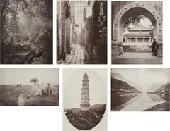 John Thomson, Illustrations of China and Its People. A Series of Two Hundred Photographs, with Letterpress Description of the Places and People Represented, London: Sampson Low, Marston, Low, and Searle, 1873-1874. Complete set of four volumes illustrated with 219 collotypes on 96 leaves. Each collotype numbered in the negative; 'Malta Garrison Library' stamp on the reverse of each plate. Folio, maroon cloth covers with gilt title and decorations, leather spine