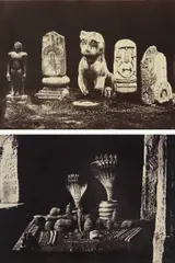 Linnaeus Tripe, Sculpture Study, Central Museum, Madras and The Pagoda Jewels, Madura, 1858-1859, Two albumen prints