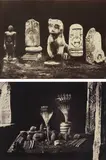 Linnaeus Tripe, Sculpture Study, Central Museum, Madras and The Pagoda Jewels, Madura, 1858-1859, Two albumen prints