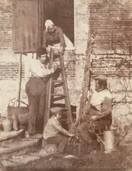 Louis Adolphe Humbert de Molard, Sorting Beans: A Group of Argentelle; Standing, Louis Dodier, 1848, Salt print