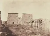John Beasley Greene, Island of Fila, Colonnades and First Pylon, 1883-1854, Salt print