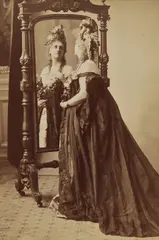 Rose de Compiegne, Portrait of the Countess of Castiglione from Série des Roses by Pierre-Louis Pierson, 1895, Albumen print cabinet card, sold Oct 2017