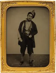 Unknown Photographer, Portrait of an Actor with Eggs, circa 1850-1860, Ambrotype, backed by an albumen print, flush-mounted