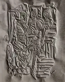 Frederick Sommer, Untitled (drawing on metal foil)