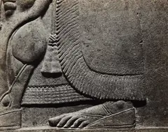 Untitled (Neo-Assyrian relief panel from the collection of The Met, detail) by Charles Sheeler, 1942, Gelatin silver print, mounted, offered Oct 2017