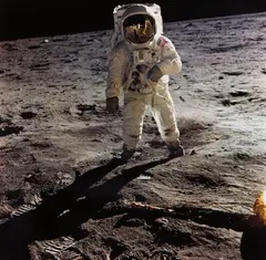 Nasa, Astronaut Edwin E. Aldrin Jr. Walks on the Surface of the Moon, Apollo 11, July 16-24, 1969, Dye transfer print, printed later