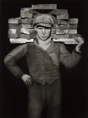 Handlanger (Bricklayer) by August Sander, 1928, Gelatin silver print, printed 1990 by Gerd Sander, sold Oct 2017