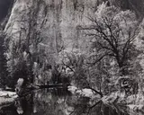 Merced River, Cliffs, Autumn, Yosemite Valley, California by Ansel Adams, 1939, Gelatin silver print from Portfolio Three: Yosemite Valley , printed 1960, sold Oct 2017