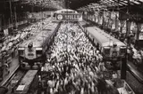 Churchgate Station, Western Railroad Line, Bombay, India by Sebastião Salgado, 1995, Gelatin silver print, printed later, sold Oct 2017