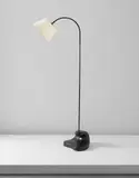 Floor lamp by Georges Jouve, circa 1955, Glazed earthenware, patinated brass, paper shade, sold Jun 2017