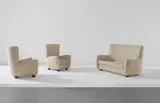 Jean Royere, "Relax" sofa and pair of armchairs