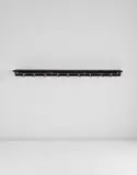 Pierre Barbe, Wall-mounted coat hanger, from the Villa Cavrois, Croix, France, circa 1947, Painted wood, chromium-plated metal