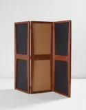 Folding Screen, model no. PJ-DIVERS-01-A, designed for the Secretariat, the Assembly, and the Punjab University administrative buildings, Chandigarh by Pierre Jeanneret, 1957-1958, Teak, hemp canvas, sold Jun 2017