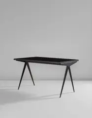 "Compas" cafeteria table, model no. 512 by Jean Prouvé, circa 1953, Painted steel, laminate-covered wood, offered Jun 2017