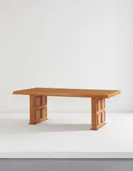 Jean Royere, Extendable dining table, circa 1953, Oak