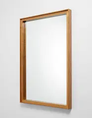 Mirror by Jean Royere, circa 1953, Oak, mirrored glass, offered Jun 2017