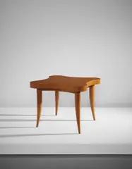 "Trèfle" low table by Jean Royere, circa 1955, Oak, oak-veneered wood, sold Jun 2017