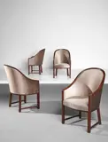 Pierre Chareau, Set of four "Gondole" armchairs, model no. MF 11